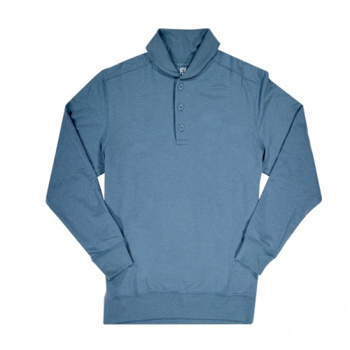 Footjoy Coastal Collection Shawl Collar Sweatshirt Uomo Jacket Blu | 723WPANXV