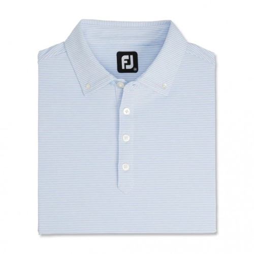 Footjoy Feeder Stripe Lisle Buttondown Collar Uomo Camicie Blu / Bianche | 032FQVUHY