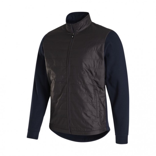 Footjoy Full-Zip Hybrid Jacket Uomo Jacket Grigie / Blu Marino | 795IQYCUN