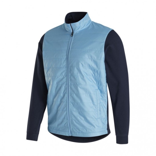 Footjoy Full-Zip Hybrid Uomo Jacket Blu Chiaro / Blu Marino | 793SXTPJQ