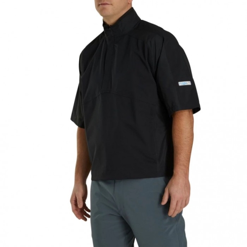 Footjoy HydroLite Corta Sleeve Uomo Camicie Nere | 257EGPLCR