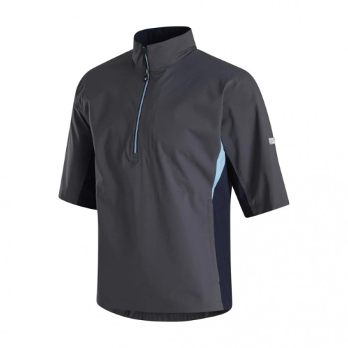 Footjoy HydroLite Corta Sleeve Uomo Camicie Grigie / Blu Marino | 936MLFQAR