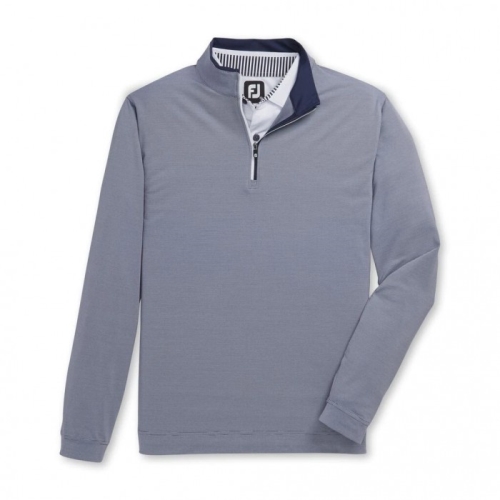 Footjoy Lightweight Quarter-Zip Uomo Jacket Blu Marino / Bianche | 054ODBUPK