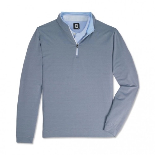 Footjoy Lightweight Quarter-Zip Uomo Jacket Blu Marino / Blu Chiaro | 841FRNJUZ