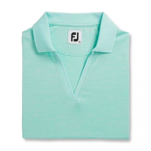 Footjoy Open Placket Space Dye Donna Camicie Verde Acqua / Bianche | 961VILZUG