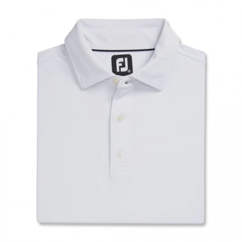 Footjoy Performance Stretch Pique Solid Self Collar Uomo Camicie Bianche | 745RUAMCV