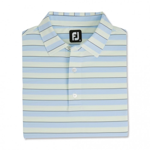 Footjoy Regency Stripe Lisle Self Collar Uomo Camicie Blu / Menta / Blu Marino | 347TXMLIP