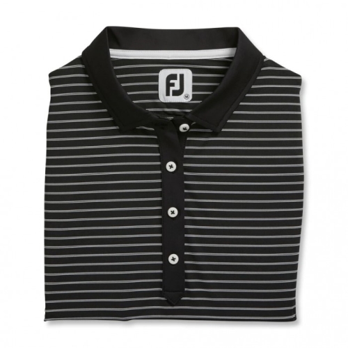 Footjoy Sleeveless Pinstripe Donna Camicie Nere | 375KPISAJ