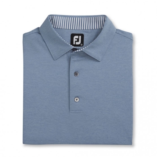 Footjoy Solid Lisle Self Collar Uomo Camicie Blu / Grigie | 067UXLPYS