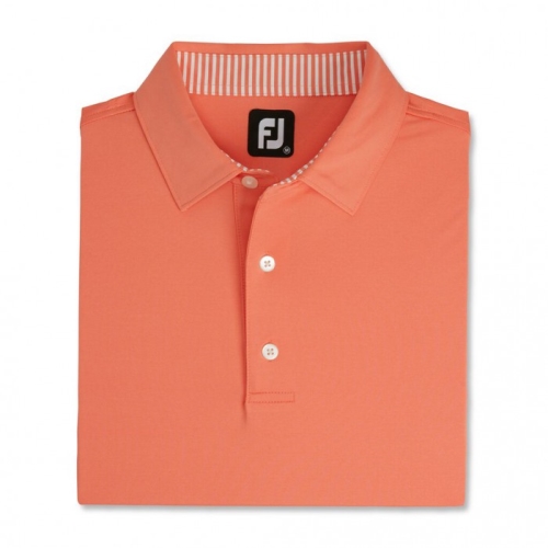 Footjoy Solid Lisle Self Collar Uomo Camicie Corallo | 320XDIKHW