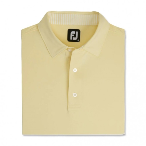 Footjoy Solid Lisle Self Collar Uomo Camicie Gialle | 453HFCTAI