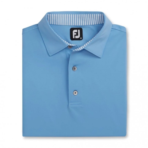 Footjoy Solid Lisle Self Collar Uomo Camicie Blu Chiaro / Bianche | 715NVYJUM