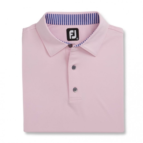 Footjoy Solid Lisle Self Collar Uomo Camicie Rosa Chiaro | 906TSVFPN