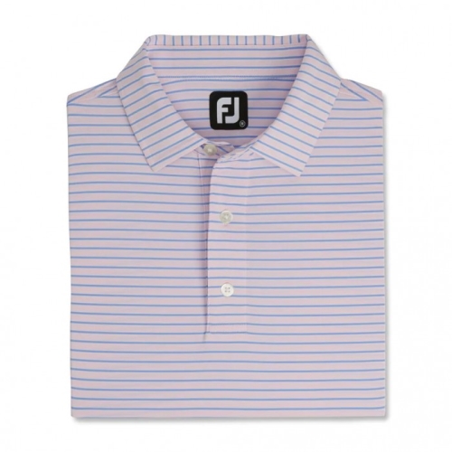 Footjoy Stretch Lisle Pinstripe Uomo Camicie Rosa / Blu / Bianche | 465NXPVJS