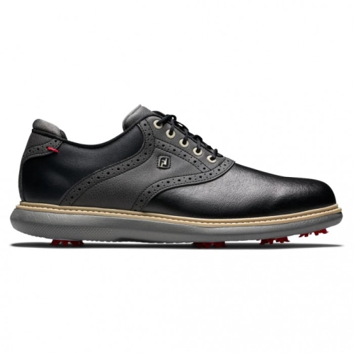 Footjoy Traditions Uomo Scarpe Golf Chiodate Nere | 798QYWMKR